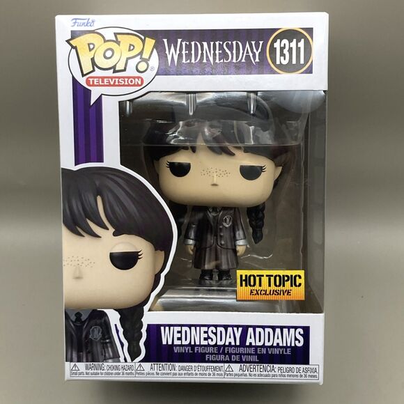 Funko Pop! Wednesday Addams # 1311 Hot Topic Exclusive Metallic Toy Collectible - Picture 2 of 10